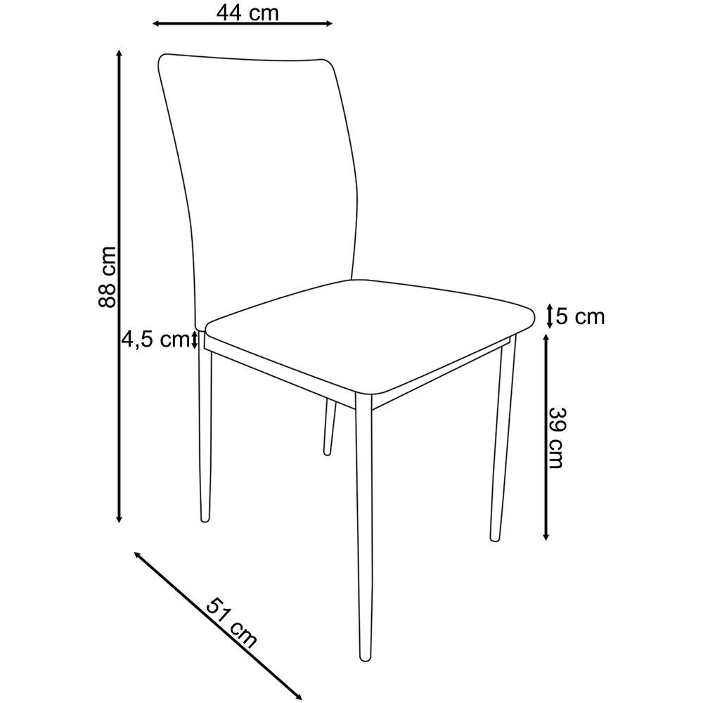 Loft24 Pavia Set of 2 Anthracite Velvet Dining Chair Image 9