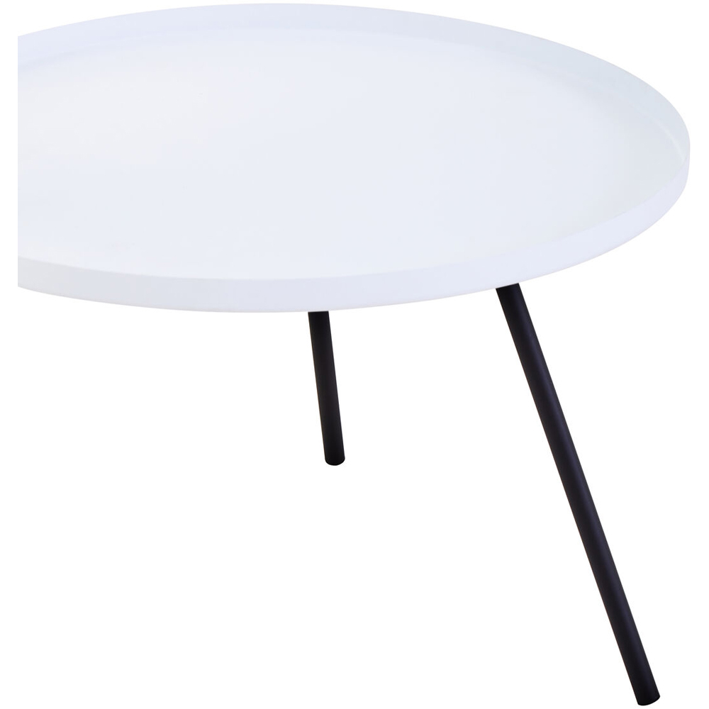 Premier Housewares 2 Shelf White and Black Side Table Image 4