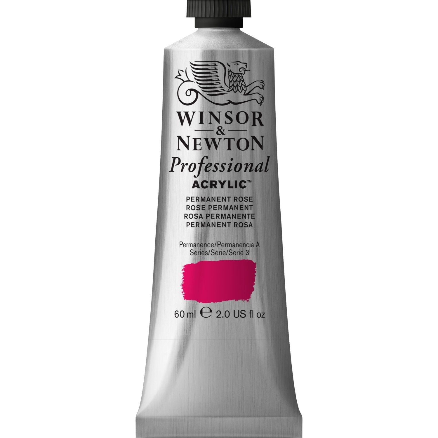 Winsor and Newton 60ml Professional Acrylic Paint - Permanent Rose Quin Image 1