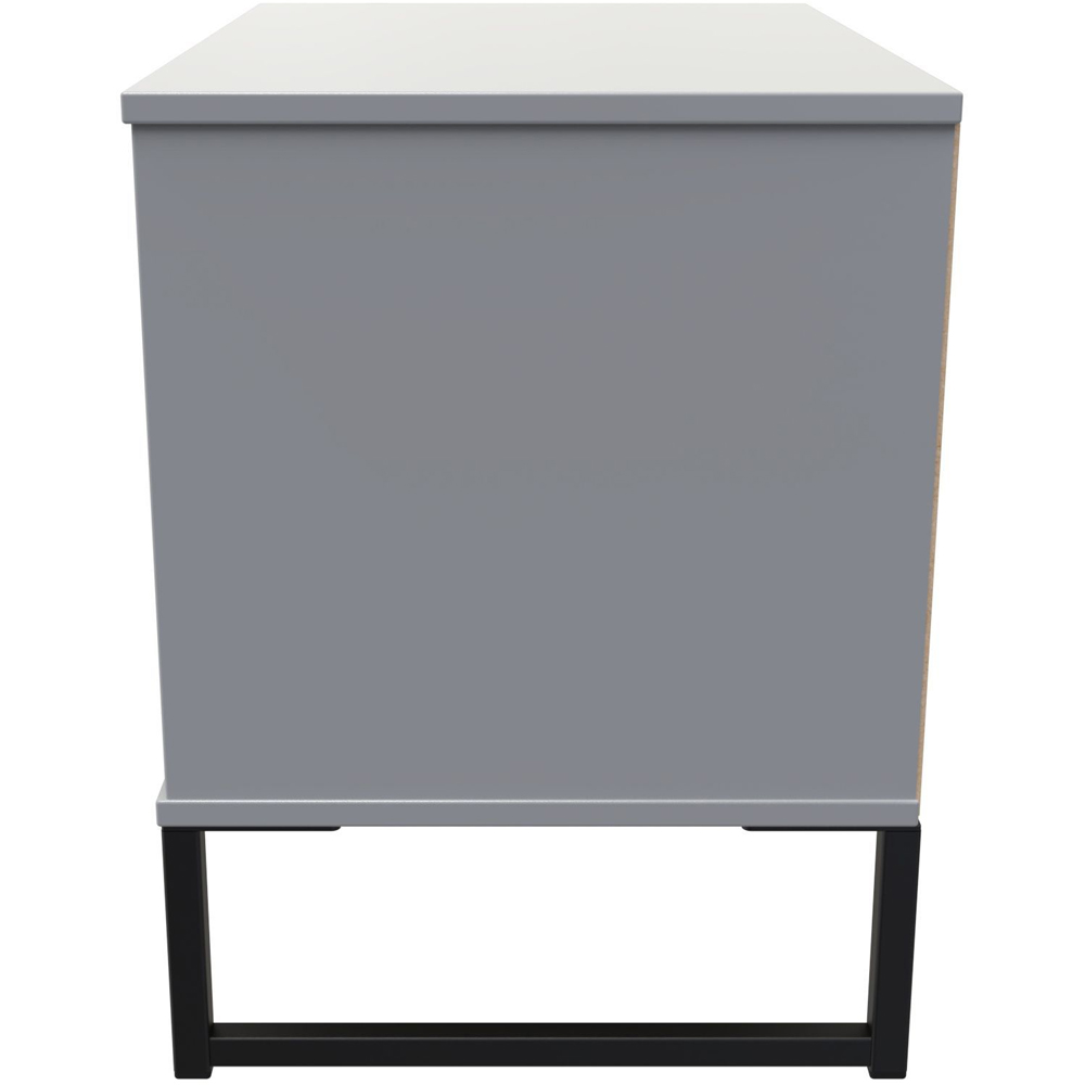 Crowndale Diego 2 Drawer Dusk Grey Bedside Cabinet Ready Assembled Image 2