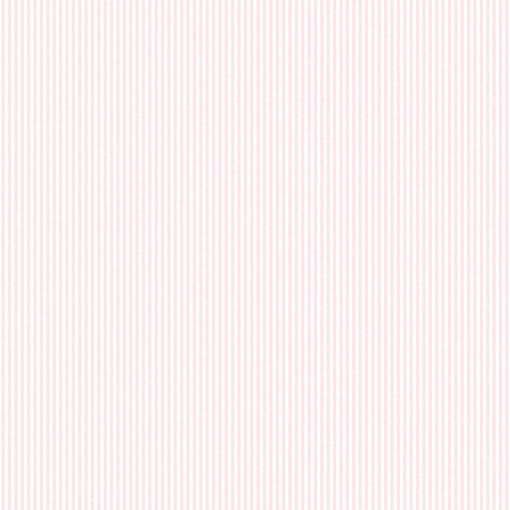 Grandeco Pinstripe Nursery Pink Textured Wallpaper Image 1
