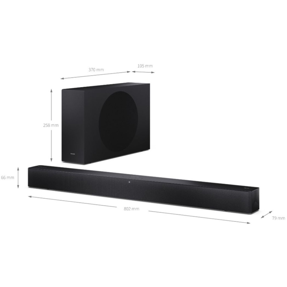 Sharp HT-SBW310 2.1 Soundbar with Slim Subwoofer Image 8