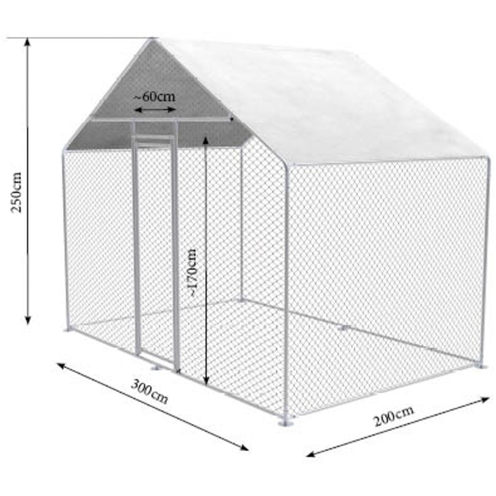 Zipper ZI-CR322 Chicken Run and Pet Enclosure 2.5 x 2 x 3m Image 9