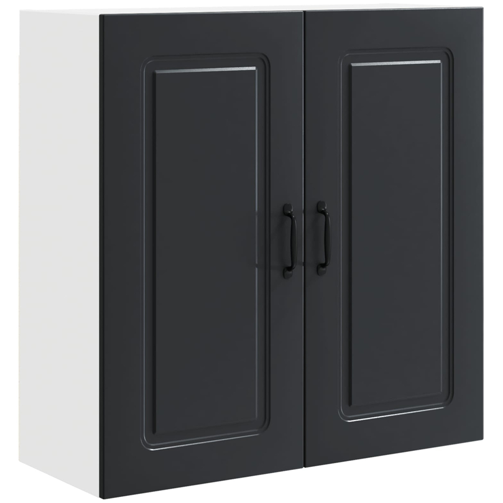 vidaXL Kalmar 2 Door Black Wall Kitchen Cabinet Image 2