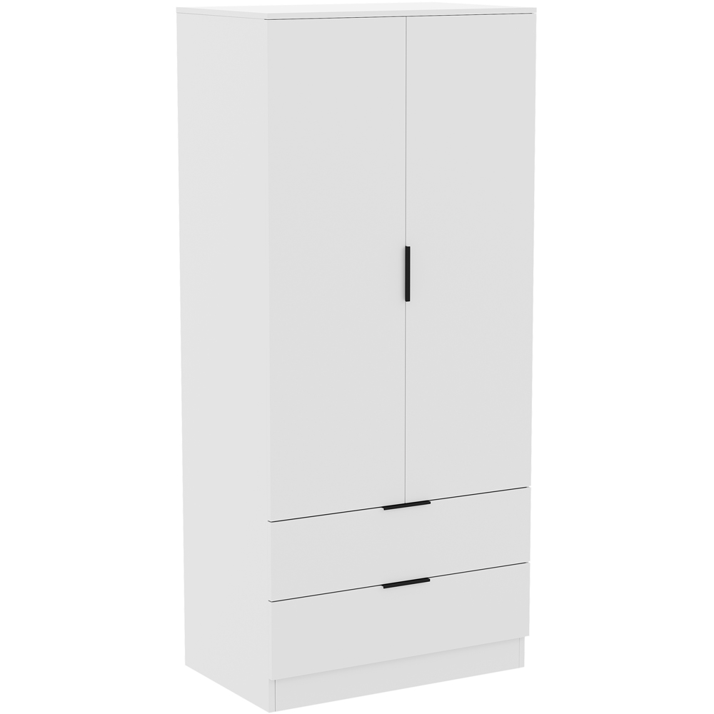 VIDA DESIGNS Trega 2 Drawer 2 Door White Wardrobe Image 2