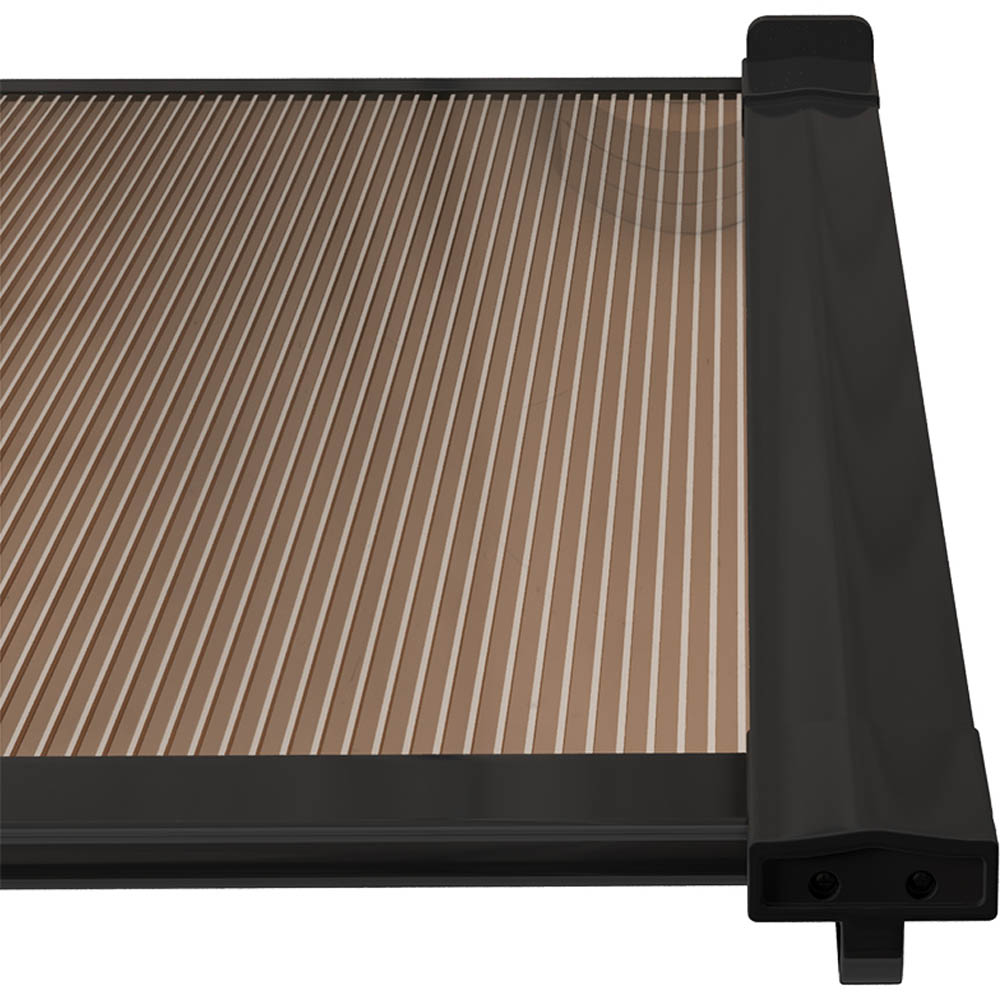 Living and Home Dark Brown Flat Door and Window Canopy 1.9 x 0.9m Image 3