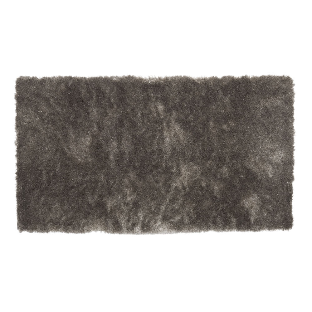 Wilko Sparkle Charcoal Rug 80 x 150cm Image 1