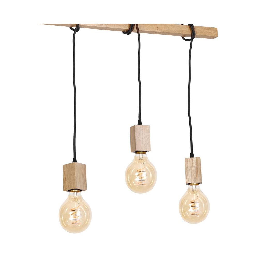 Milagro Jack Wooden 3 Pendant Lamp 230V Image 2