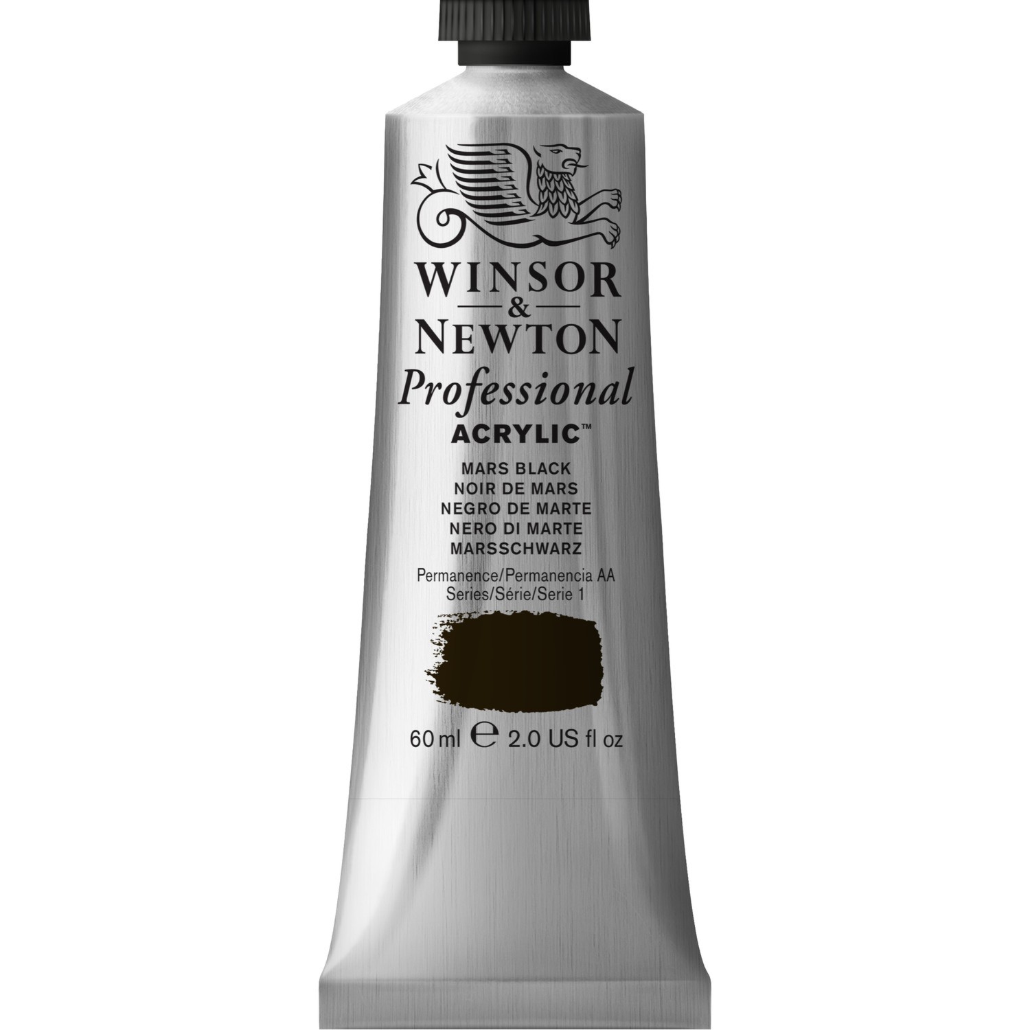 Winsor and Newton 60ml Professional Acrylic Paint - Mars Black Image 1