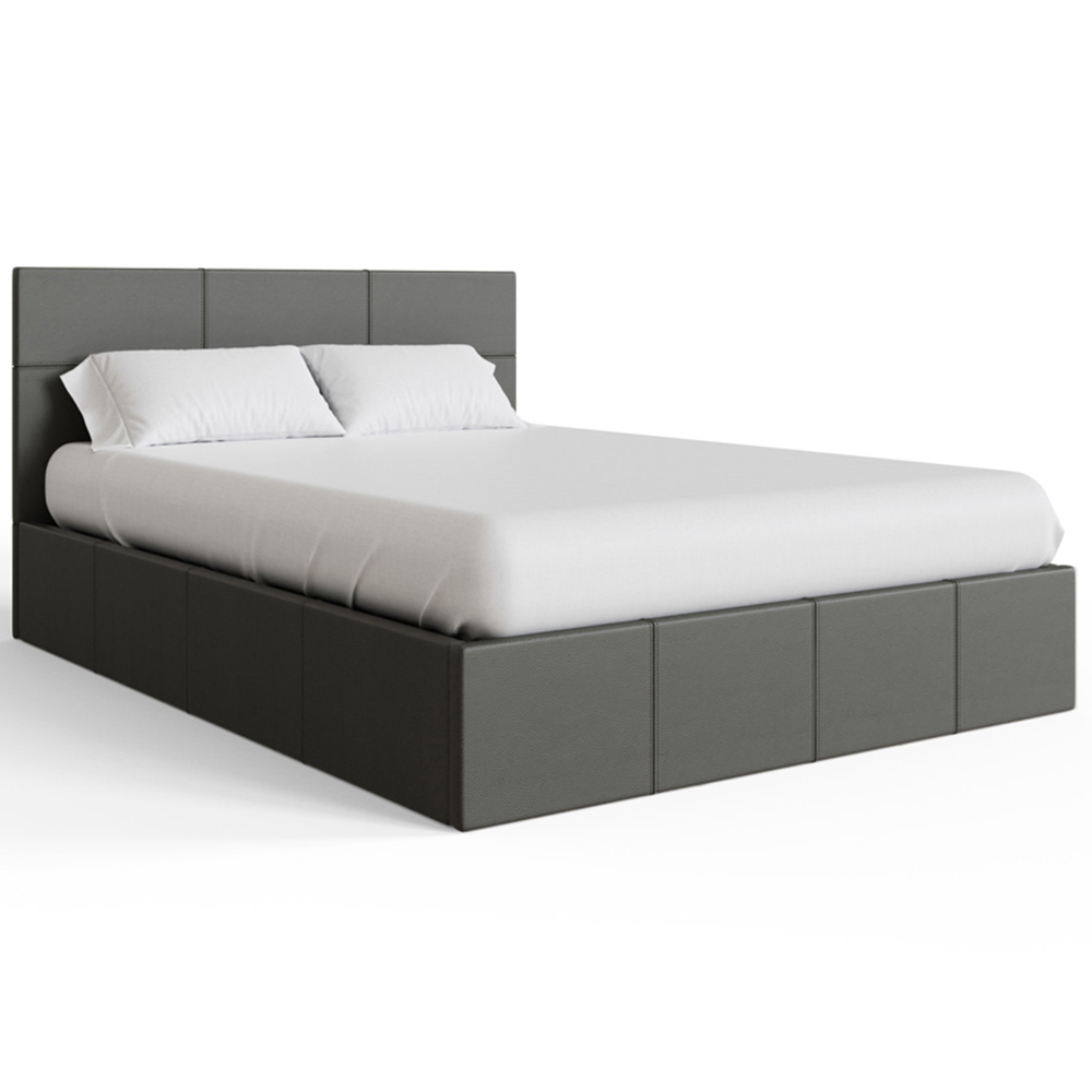 GFW Small Double Grey End Lift Ottoman Bed Image 3
