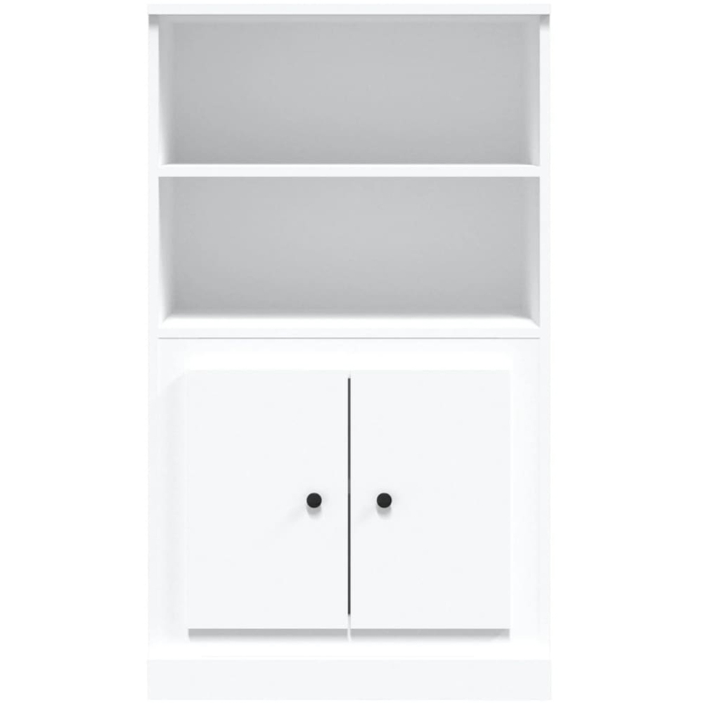 vidaXL 2 Door 2 Shelf White Highboard Image 3