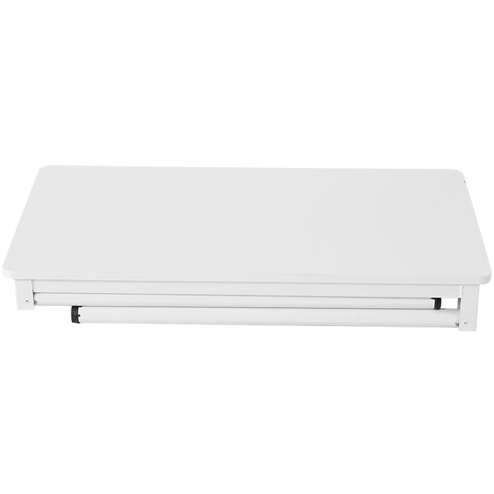 Living and Home Metal Frame Foldable Laptop Desk with Adjustable Feet White Image 3
