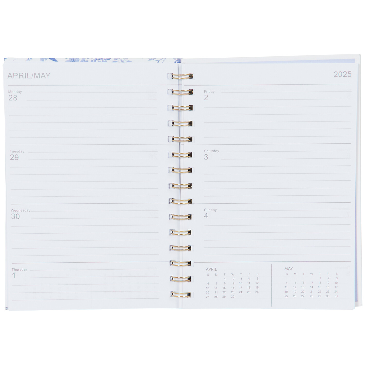 2025 Patterned Diary A5 - Blue Image 3