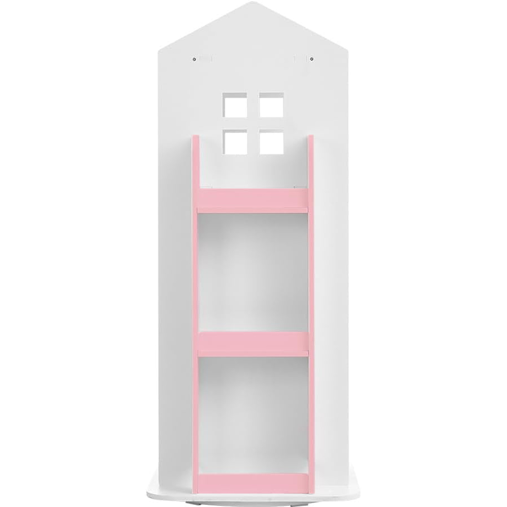 Neo Pink House Shaped Rotating Kid's Freestanding Bookshelf Image 3