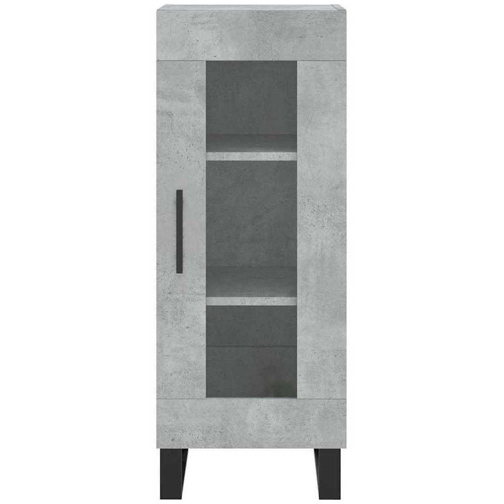 vidaXL 2 Door Concrete Grey Slim Highboard Image 6