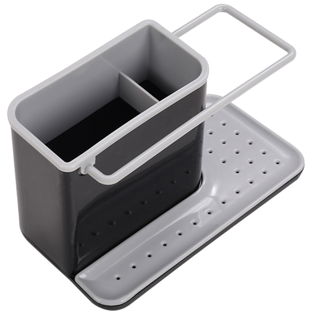 Living and Home Black Kitchen Holder and Sink Organiser Image 3