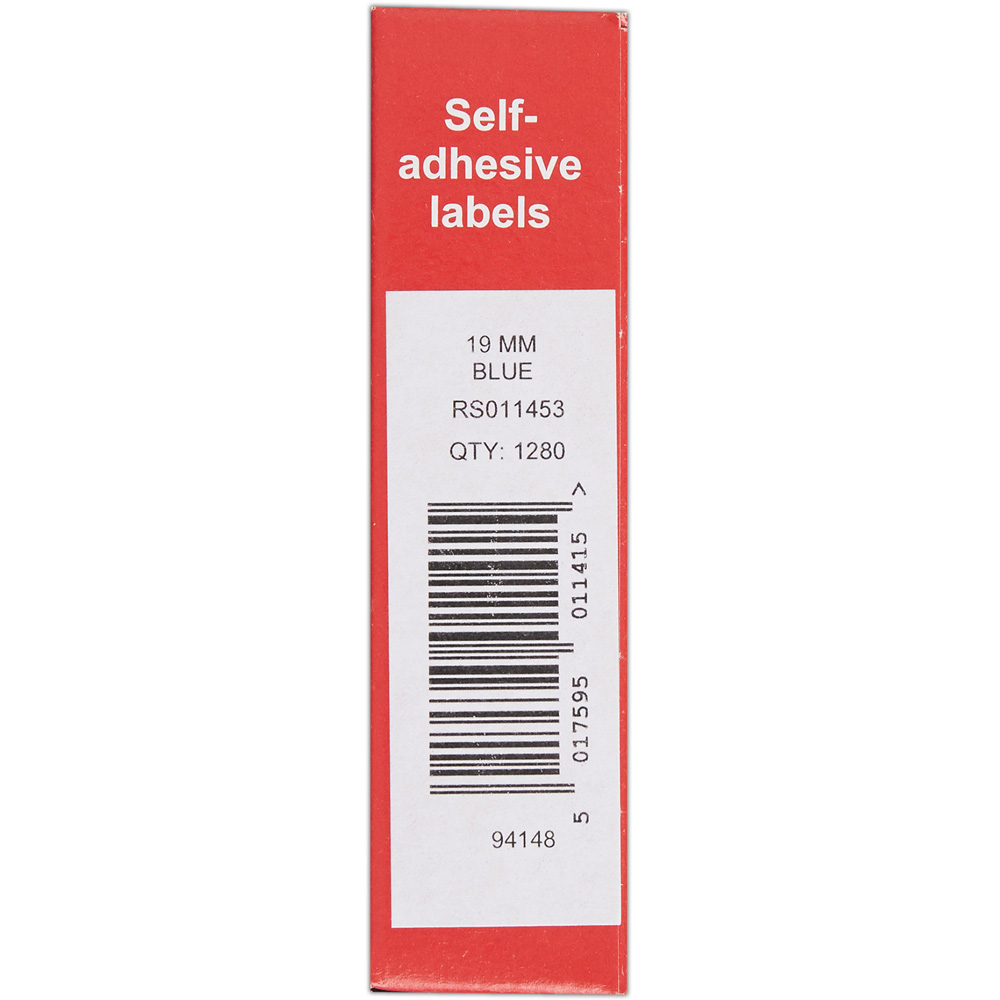 Blick Blue Round Self Adhesive Warehouse Label in Dispenser 19mm 1280 Pack Image 3