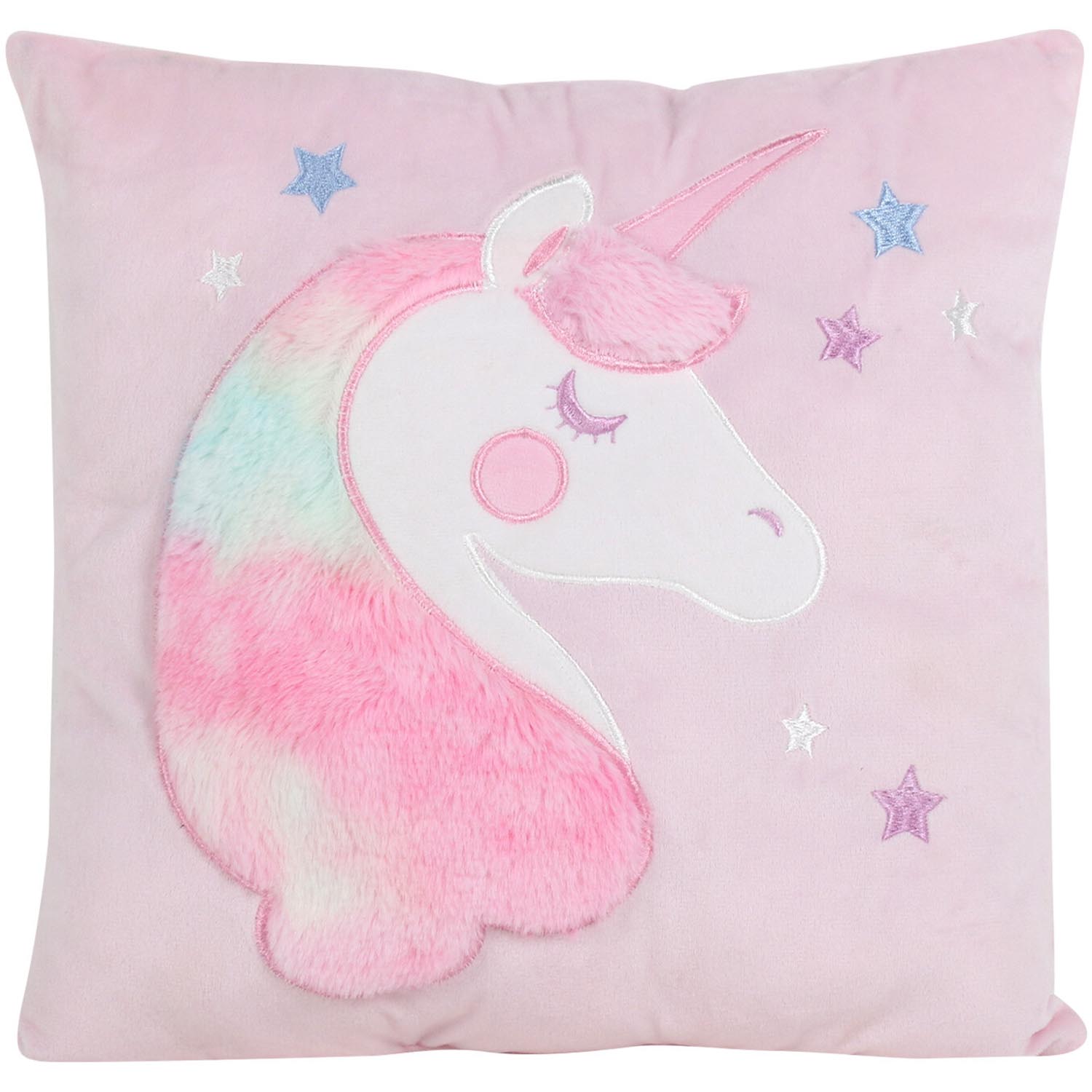 Unicorn Star Cushion - Pink Image 1