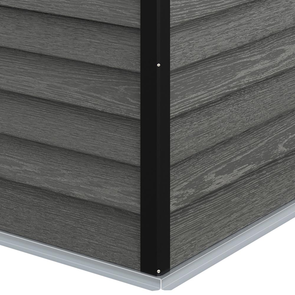 Living and Home 12 x 8.5ft Grey Metal Double Door Garden Storage Shed Image 4