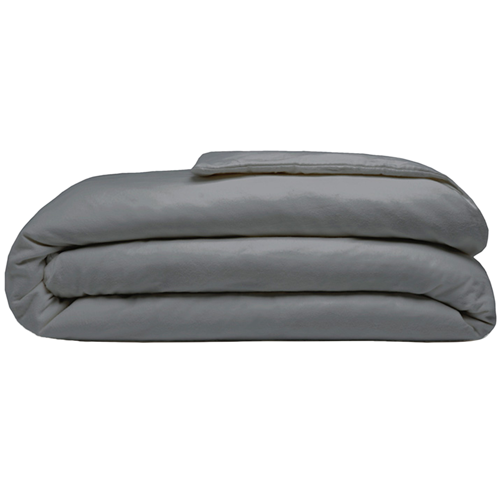 Serene Double Charcoal Brushed Cotton Duvet Cover Image 1