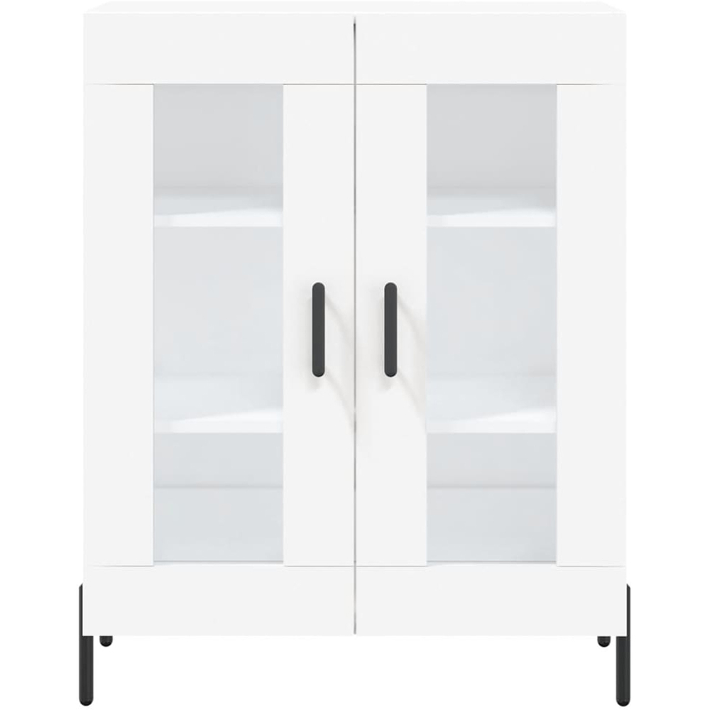 vidaXL 2 Glass Door White Sideboard Image 5