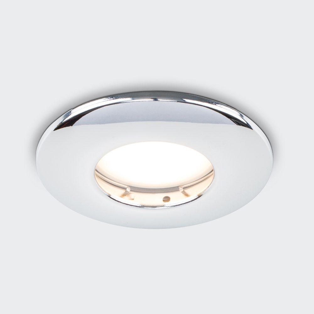 ValueLights Chrome IP65 Warm White LED Ceiling Downlight 4 Pack Image 4