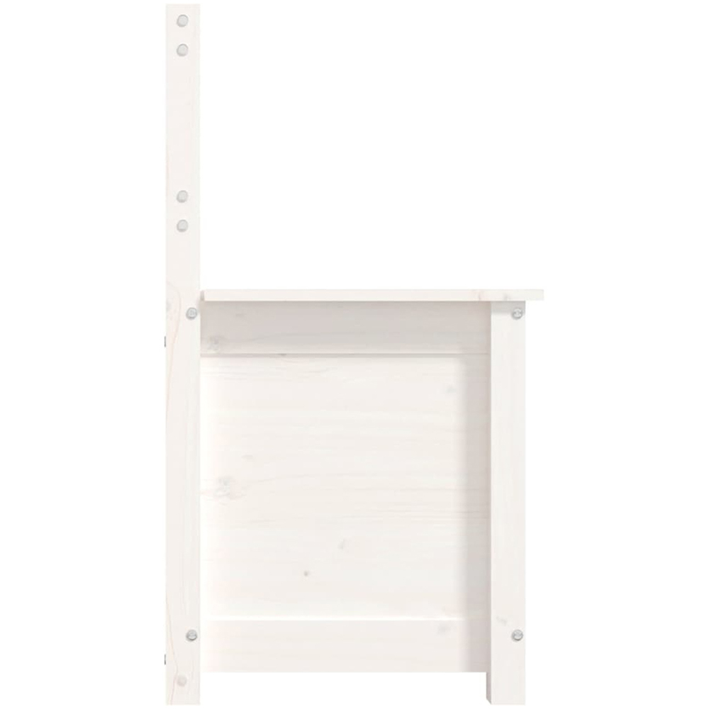 vidaXL White Solid Wood Pine Storage Bench 80 x 41 x 77cm Image 7