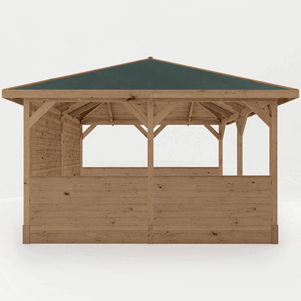 Mercia 4 x 4m Pressure Treated Traditional Gazebo with Side Panels Image 4