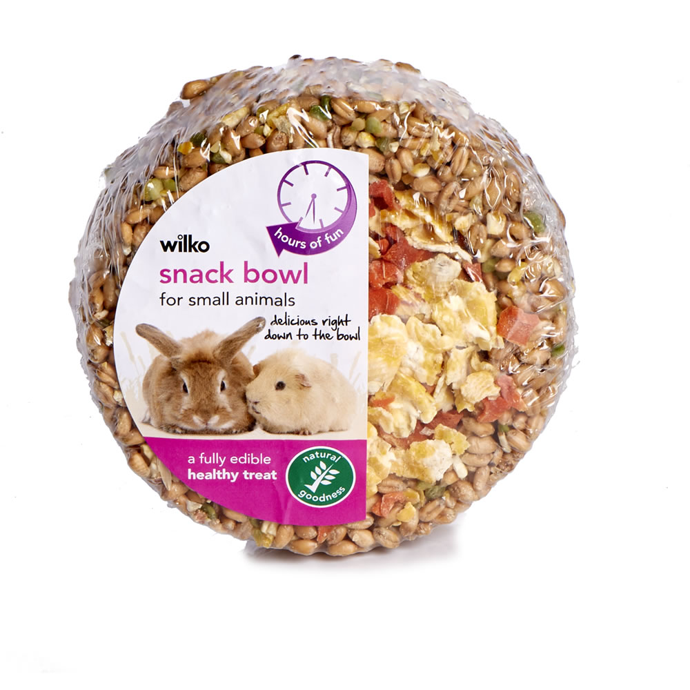 Wilko Small Animal Snack Bowl Treat 180g Seeds and Grains