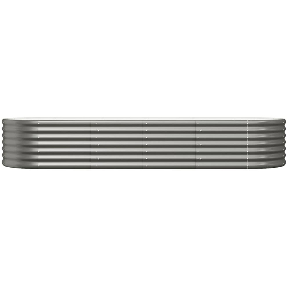 vidaXL Grey Galvanised Steel Raised Garden Bed 36 x 80 x 224cm Image 2