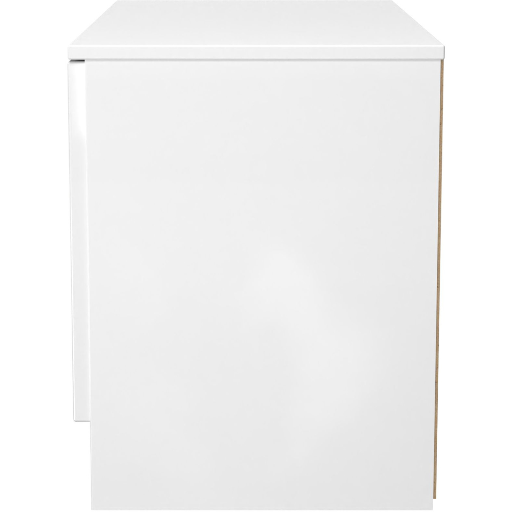 Crowndale Milan 2 Door White Gloss and White Compact Storage Unit Ready Assembled Image 3