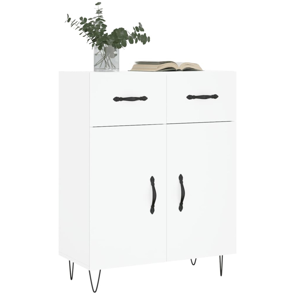 vidaXL 2 Door 2 Drawer White Sideboard Image 3