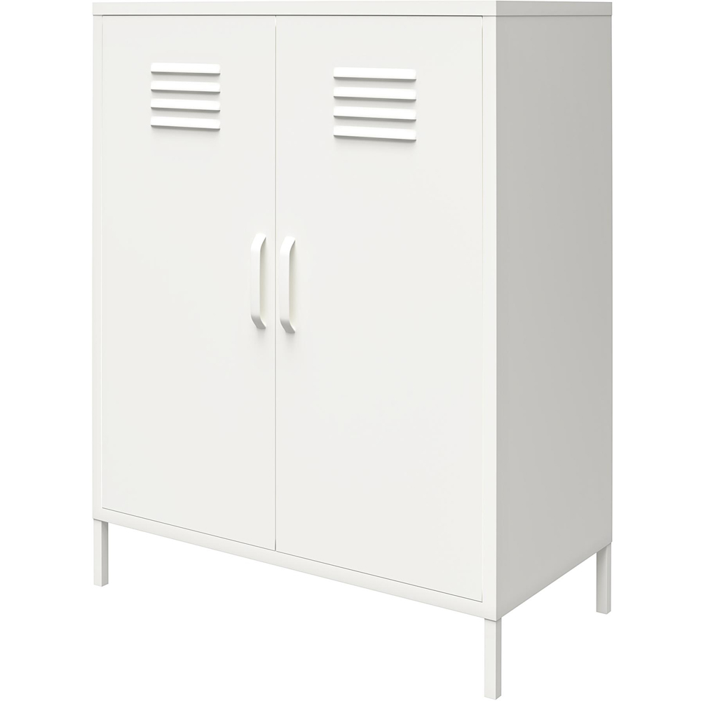 Dorel Mission District 2 Door Soft White Freestanding Storage Cabinet Image 6