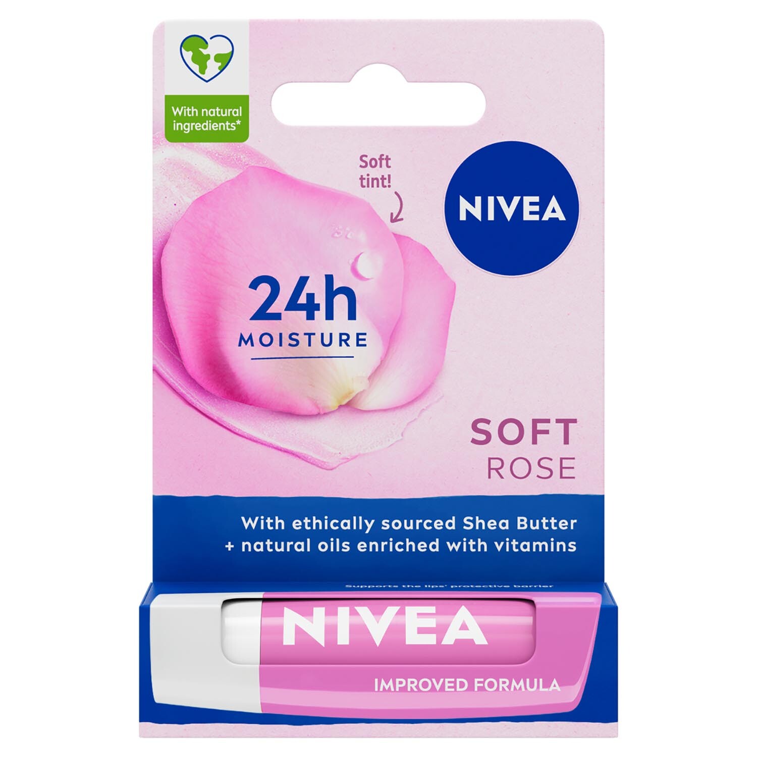 Nivea Soft Rose Lip Balm - Pink Image