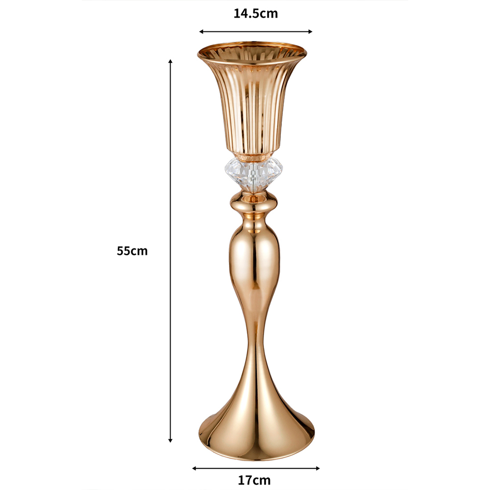 Living and Home Metal Trumpet Vase Wedding Centrepiece Image 6
