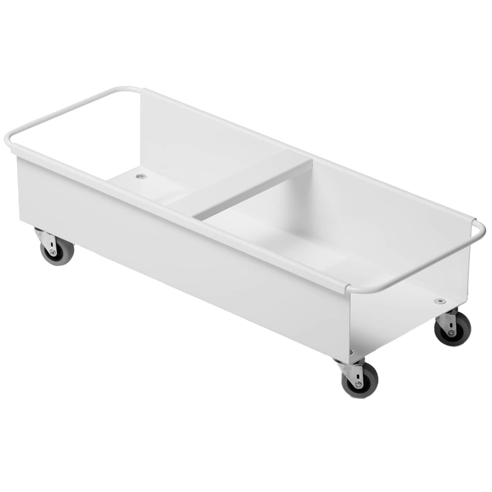 Durable Durabin White Square Steel Wheel Bin Trolley 40L Image 1