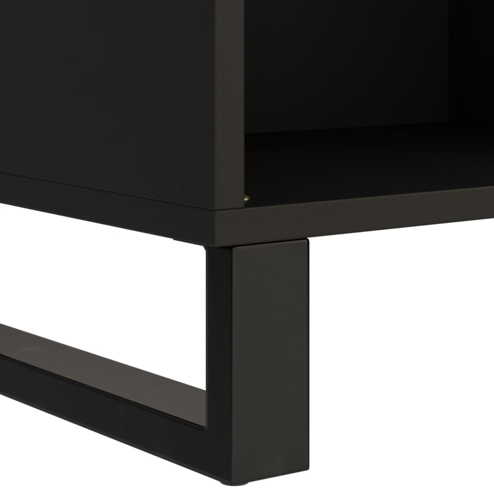 vidaXL 2 Shelf Light Brown Solid Mango Wood TV Cabinet Image 7