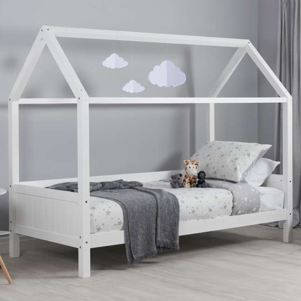 Home Single White House Bed Frame Image 1