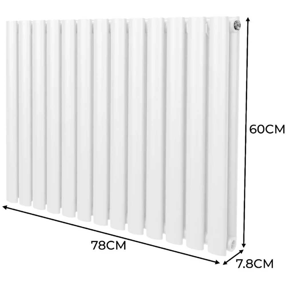 Monster Shop 3489BTU White Oval Column Radiator 1600 x 780mm Image 6