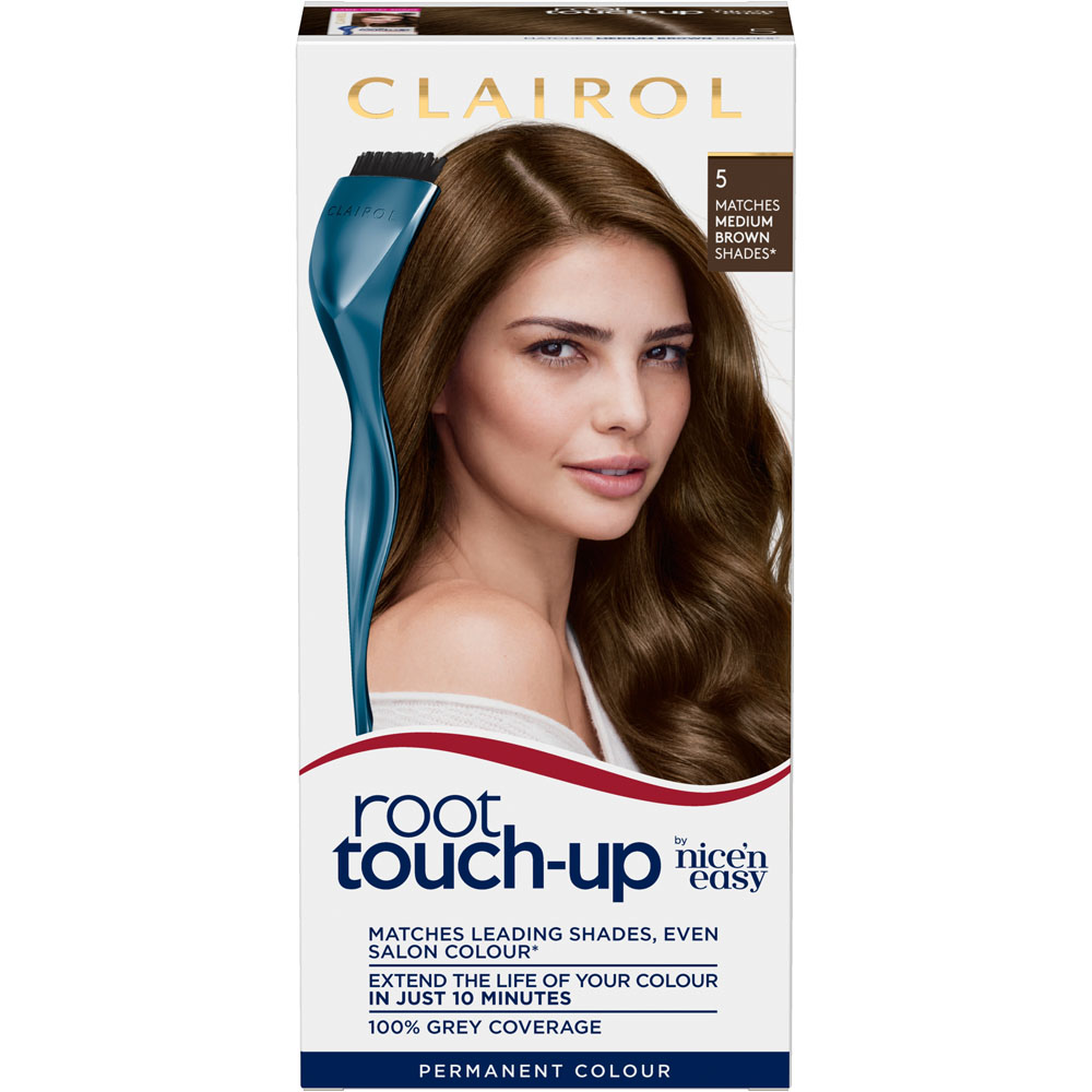 Clairol Nice'n Easy Medium Brown 5 Root Touch-Up Image 1