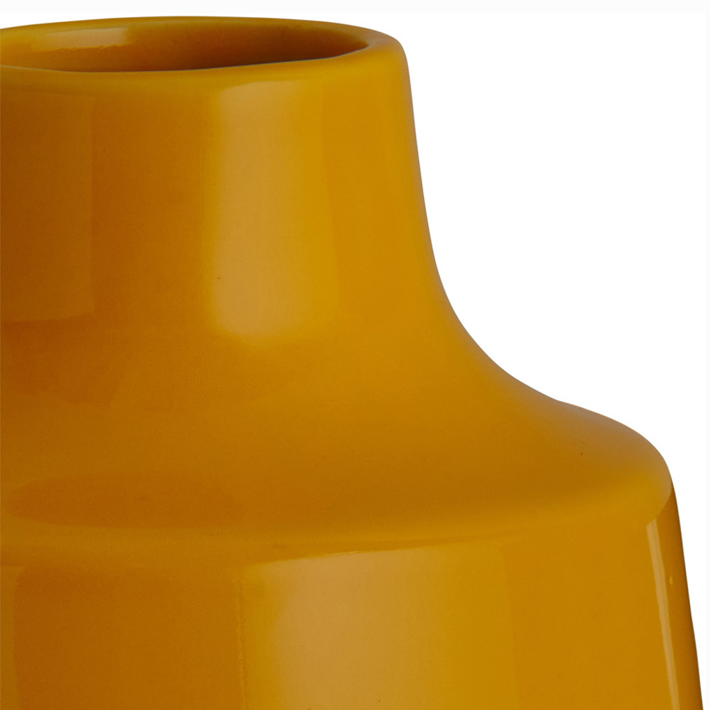 Wilko Yellow Curved Vase Image 4