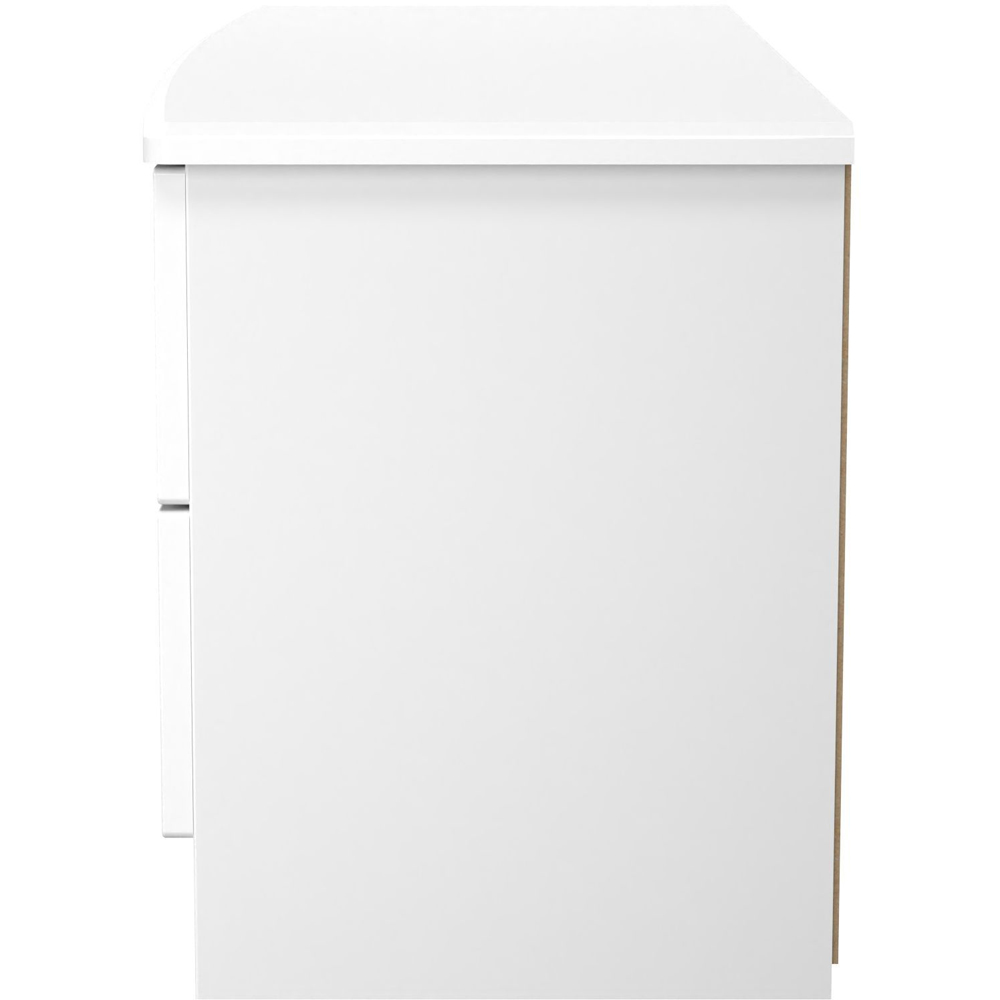 Crowndale Camden 4 Drawer White Gloss and White Bed Box Ready Assembled Image 4