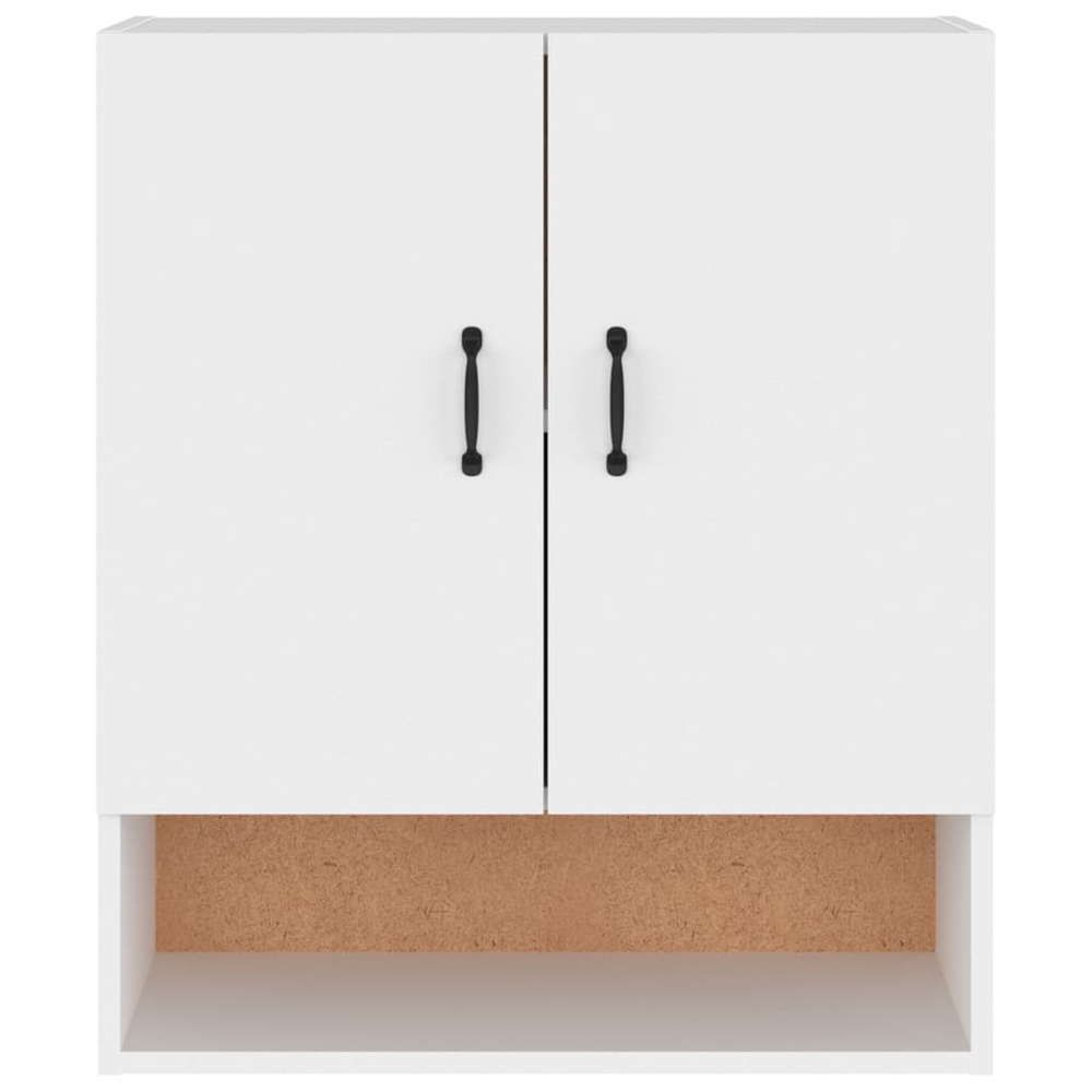 vidaXL 2 Door Single Shelf White Wall Cabinet Image 5
