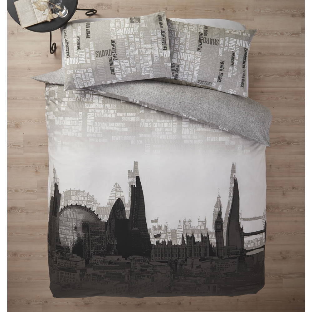 Wilko London Skyline King Size Duvet Set Wilko