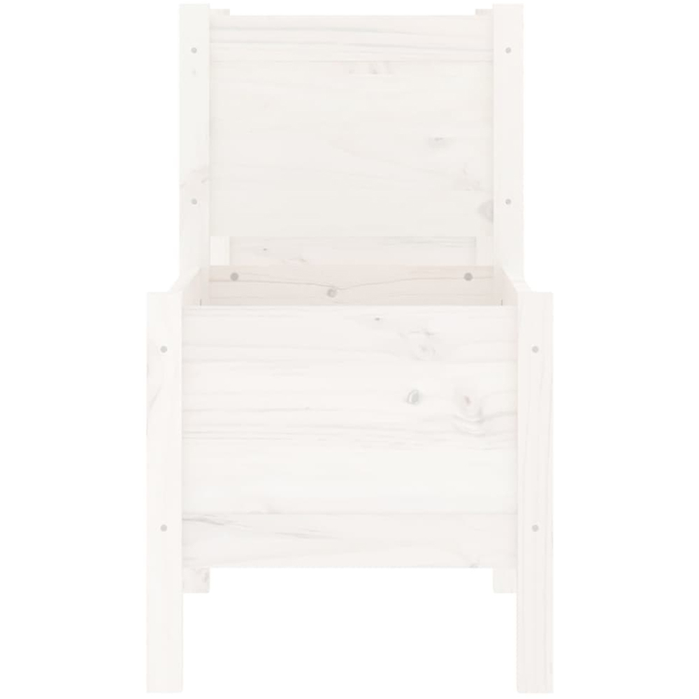 vidaXL 3-Tier White Solid Pine Wood Garden Planter 75 x 245.5 x 44cm Image 4