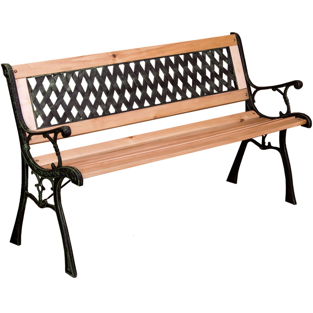 Garden Vida Cross Style Garden Bench Wilko