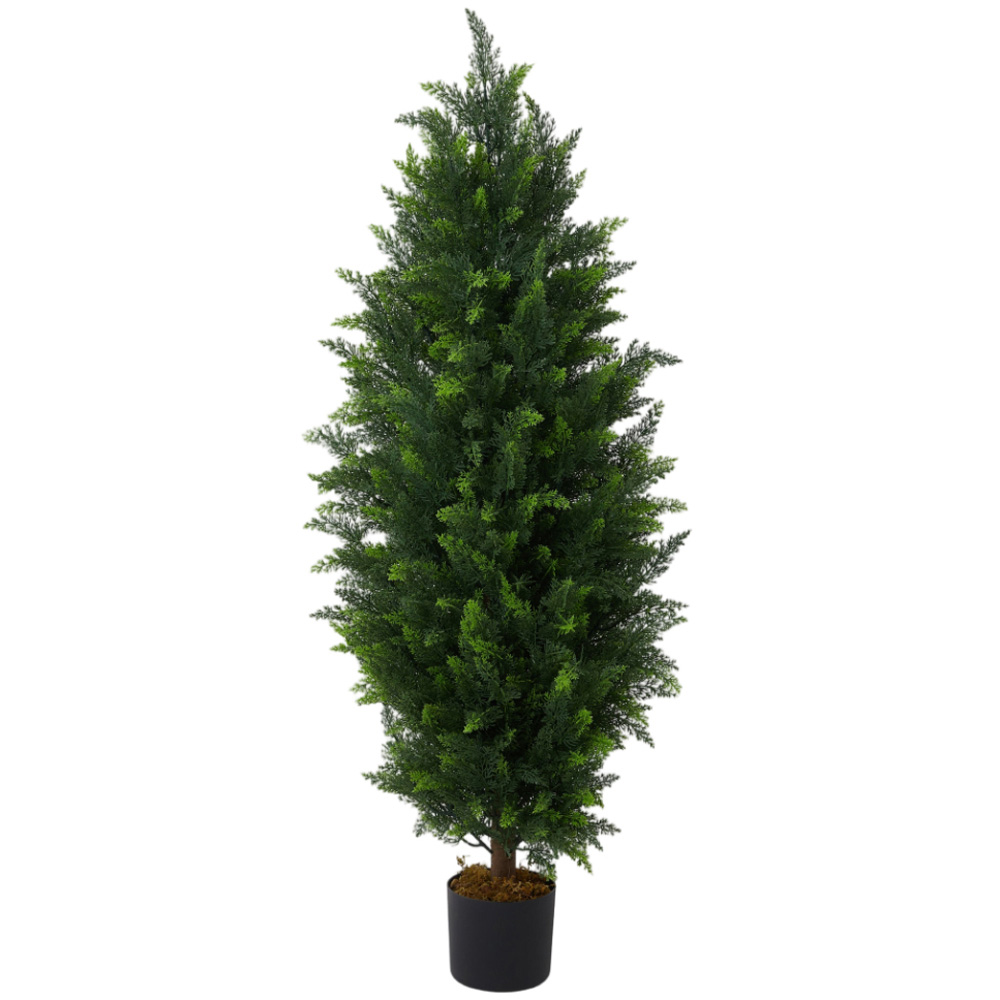 Living and Home Decorative Artificial Cypress Tree in Pot 150cm Image 1