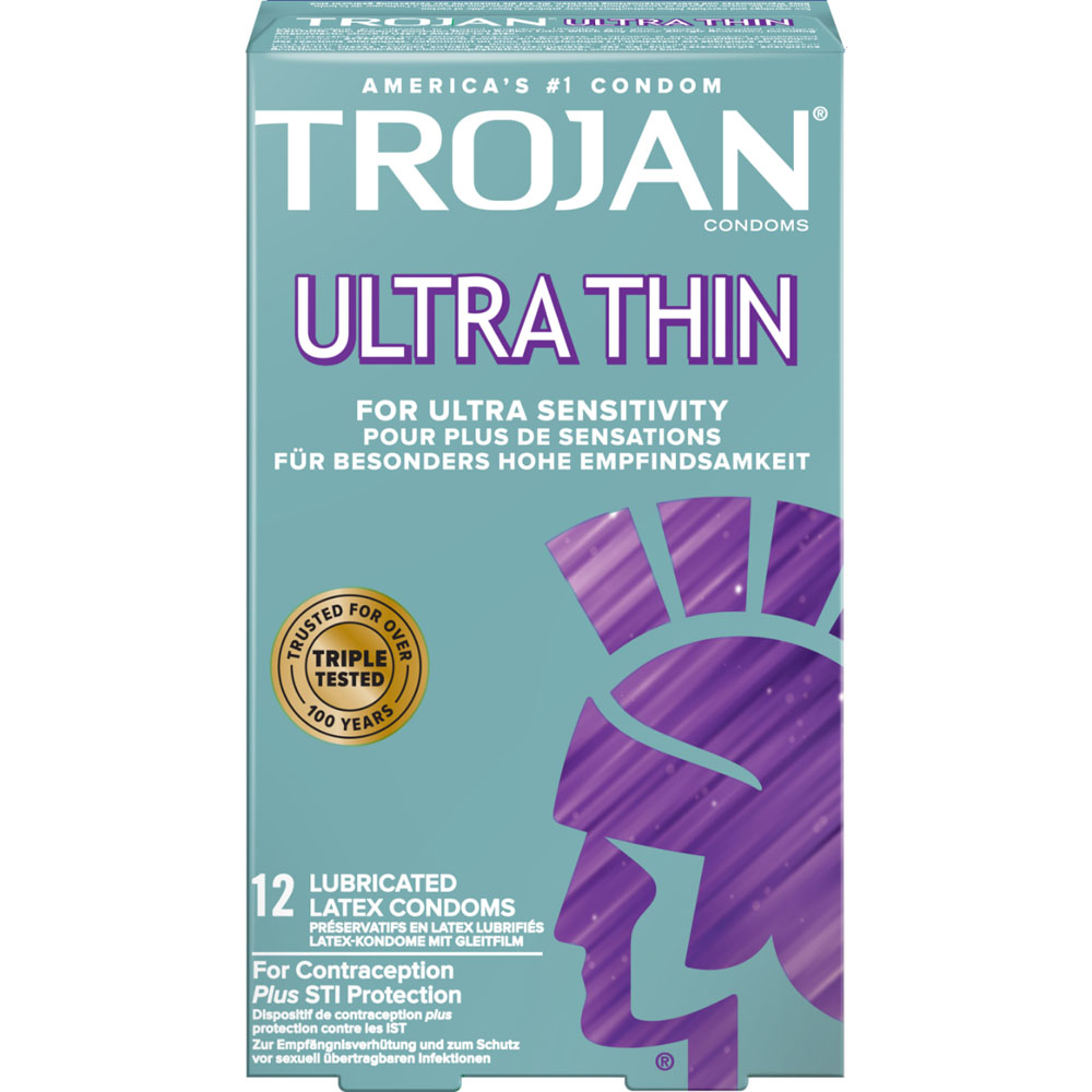 Trojan Ultra Thin Lubricated Condoms 12 Pack Image 2