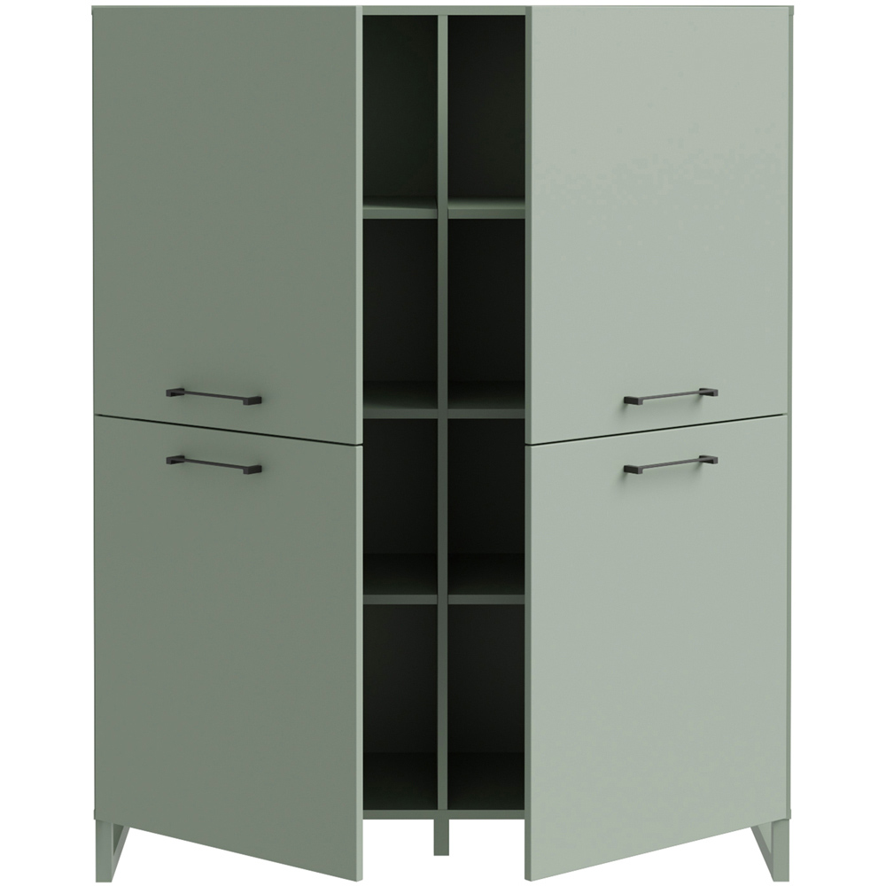 Florence Sali 4 Door Sage Green Highboard Image 4
