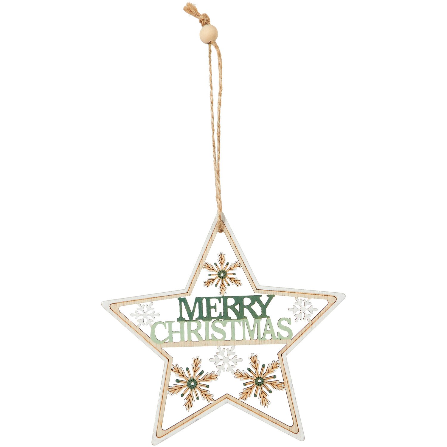Merry Christmas Sage Hanging Decoration - Green Image 4